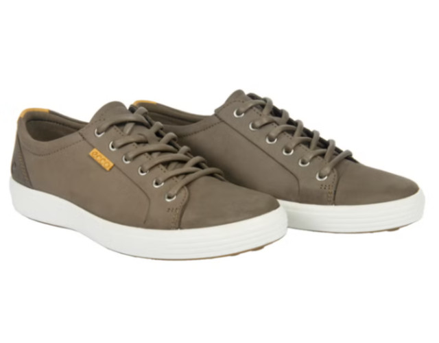 NEW Ecco Men\'s Soft 7 Dark Clay/Lion Leather Golf Shoes Size 10 - 10.5
