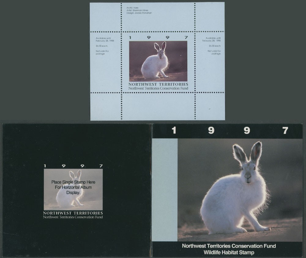 1997 CANADA-NORTHWEST TERRITORIES CONSERVATION FUND, ARCTIC HARE, VD.#NTW1