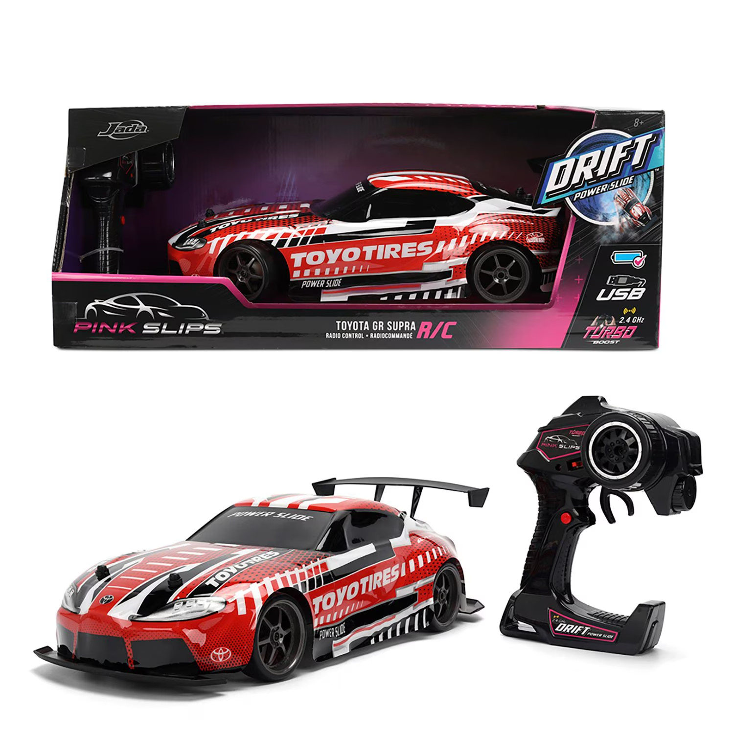 Jada Toys Pink Slips 1:10 2020 Drift RC Car, FREE SAME-DAY-SHIP