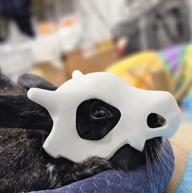 Cubone Pet Mask for Dog & Cat – Pokémon Costume Cosplay Accessory for Pets