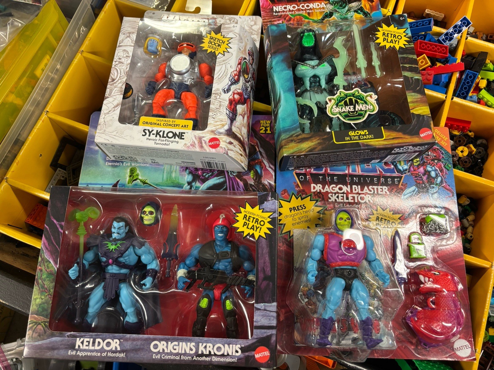 MOTU Retro Play Lot Of 4 Sy-klone Keldor Necro-Conda Dragon Blaster