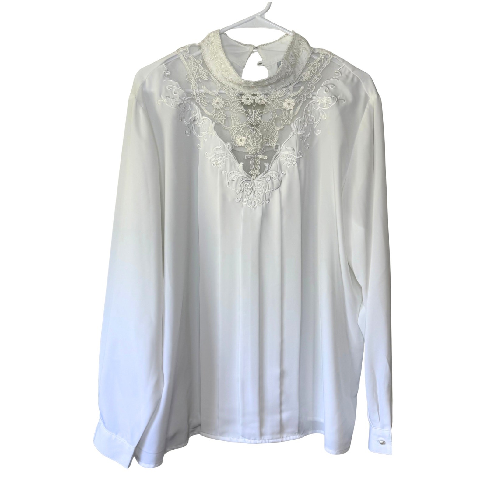 Vintage 80s/90s CXT Classics Lace Blouse, Mock Neck Victorian Long Sleeve Top Vintage 80s/90s CXT Classics Lace Blouse, Mock Neck Victorian Long Sleeve Top
