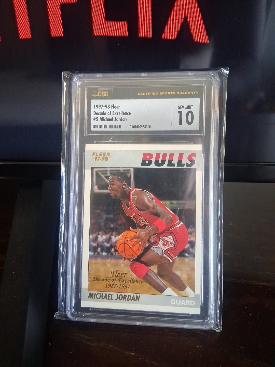 1997-1998 Fleer Decade Of Excellence 5 Michael Jordan CSG 10 1 Of 1 Non Higher