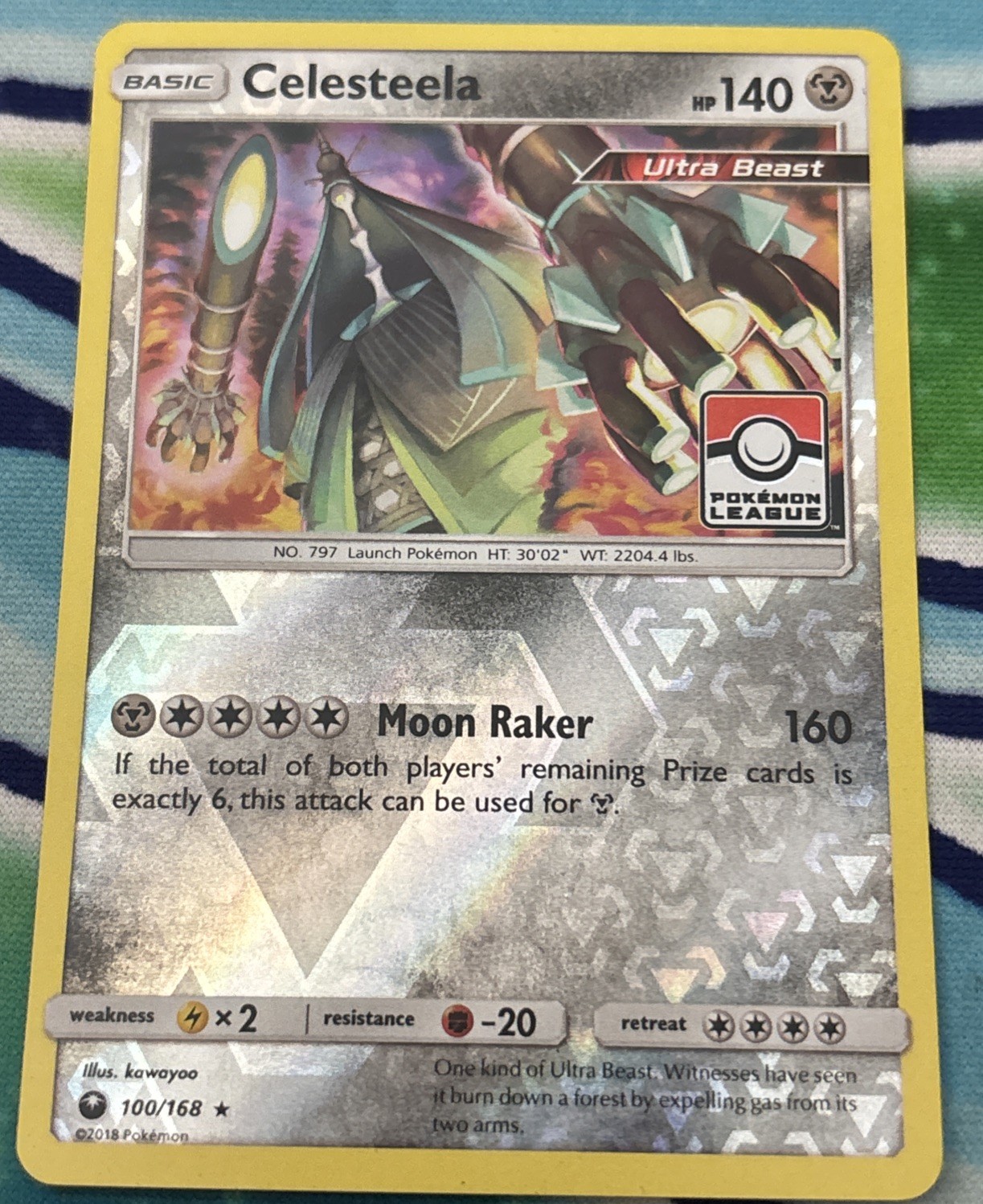 Celesteela 100/168 Pokemon League Promo Reverse Holo Sun & Moon Pokemon TCG NM