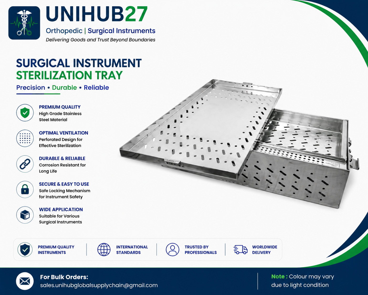 Interlocking bolt humerous 3.4mm empty box SS surgical instrument Interlocking bolt humerous 3.4mm empty box SS surgical instrument