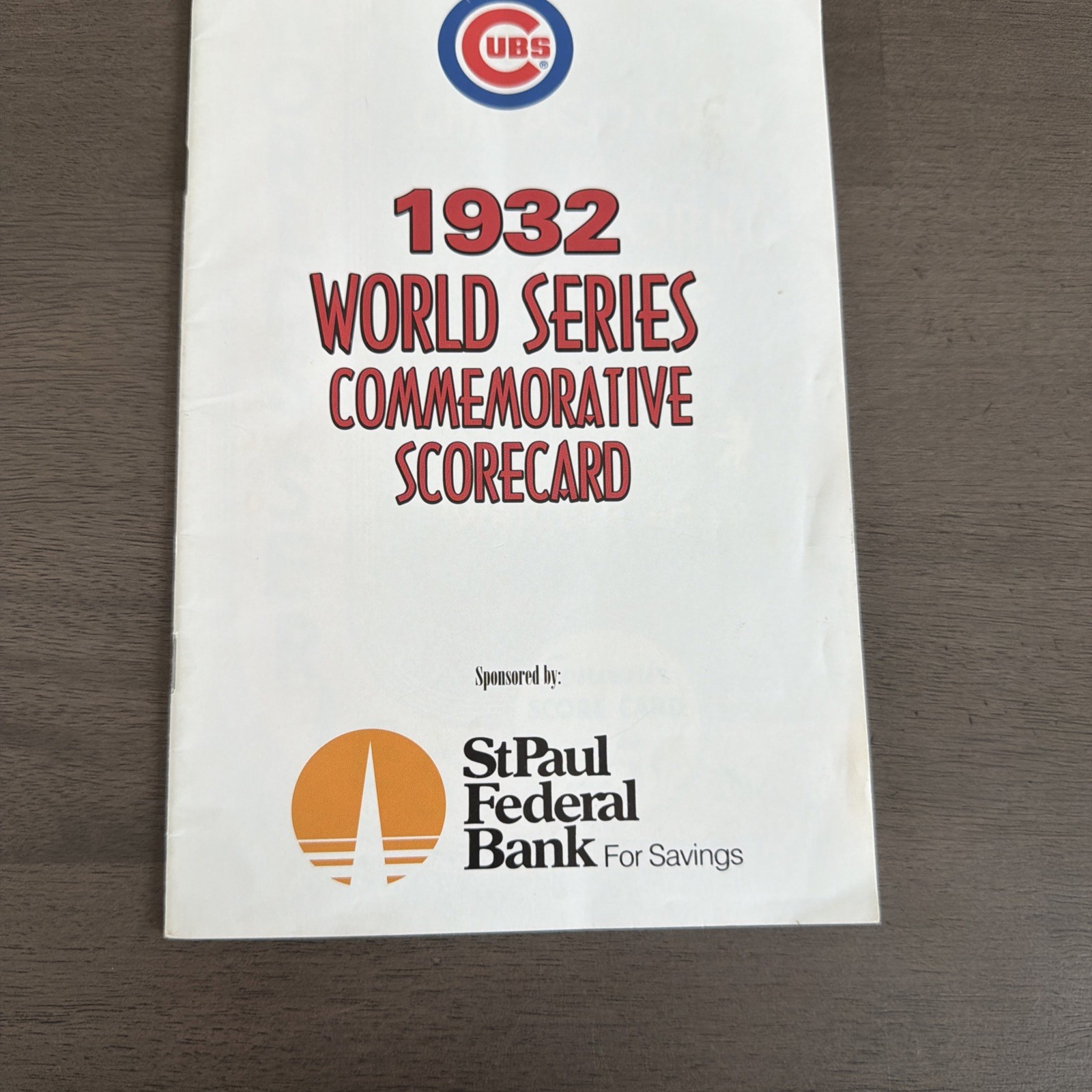 1938 Chicago CUBS World Series Commemorative PROGRAM Replica Souvenir 