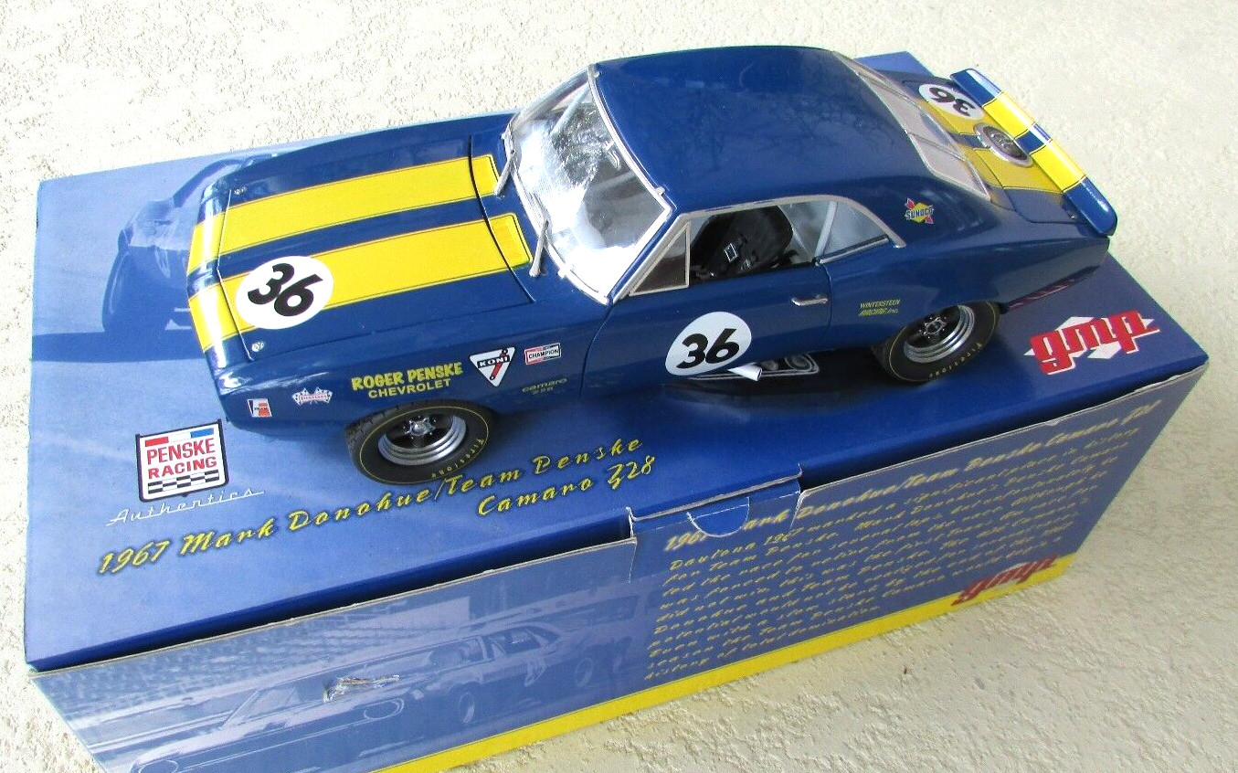 Mark Donohue 1967 Team Penske Chevy Sunoco Camaro Z28 trans am racer GMP 1:18