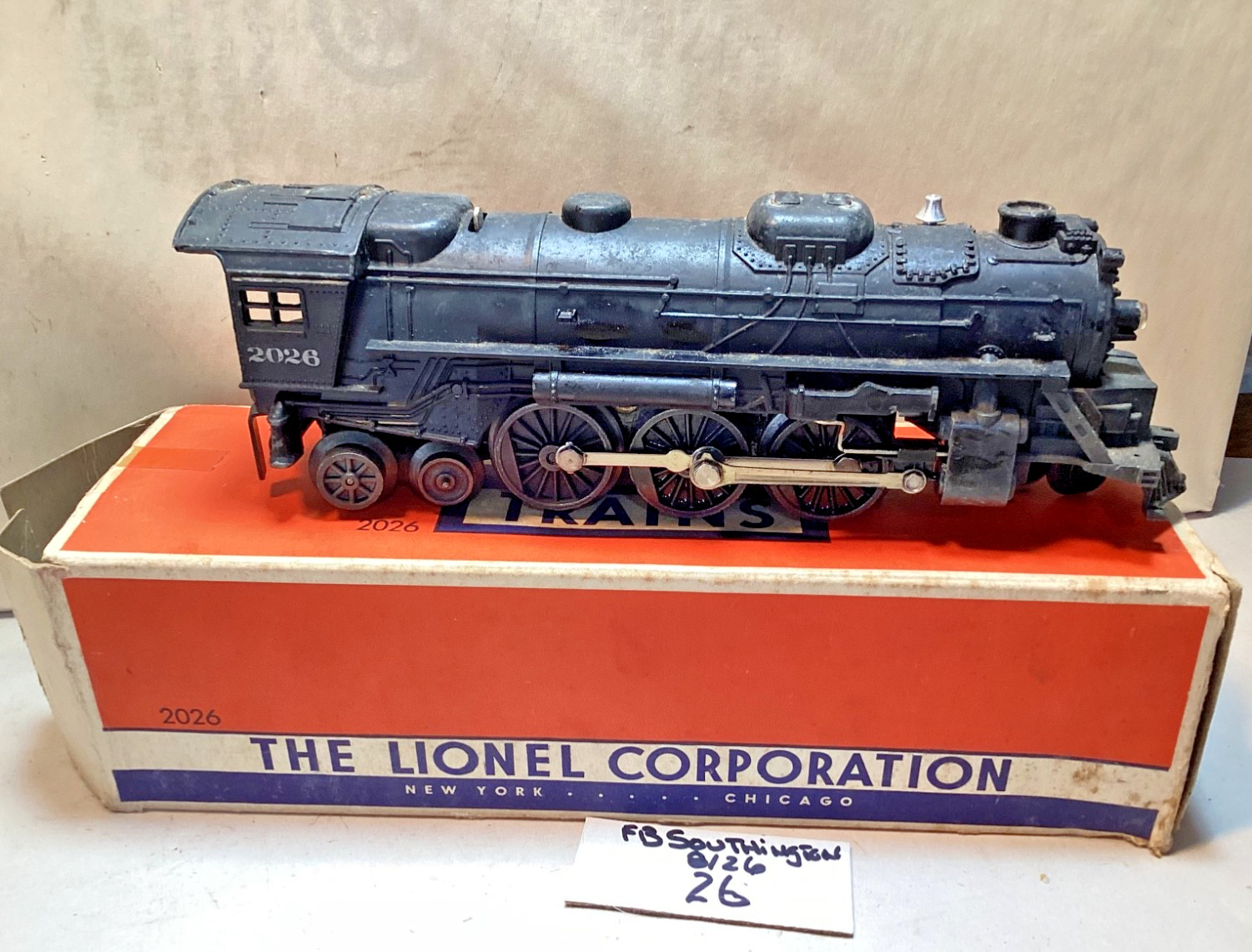 Vintage Lionel #2026 2-6-4 steam engine O-27 gauge in box tested running Vintage Lionel #2026 2-6-4 steam engine O-27 gauge in box tested running