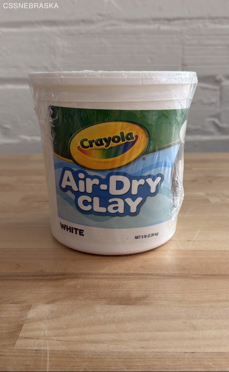 Crayola Air Dry Clay, Natural White Modeling Clay, 5 lb Bucket