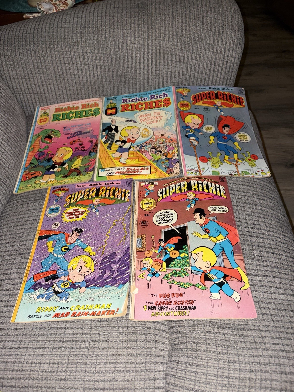1970s Harvey Comics Lot Of 5 Richie Rich Comic Books F 1970s Harvey Comics Lot Of 5 Richie Rich Comic Books F