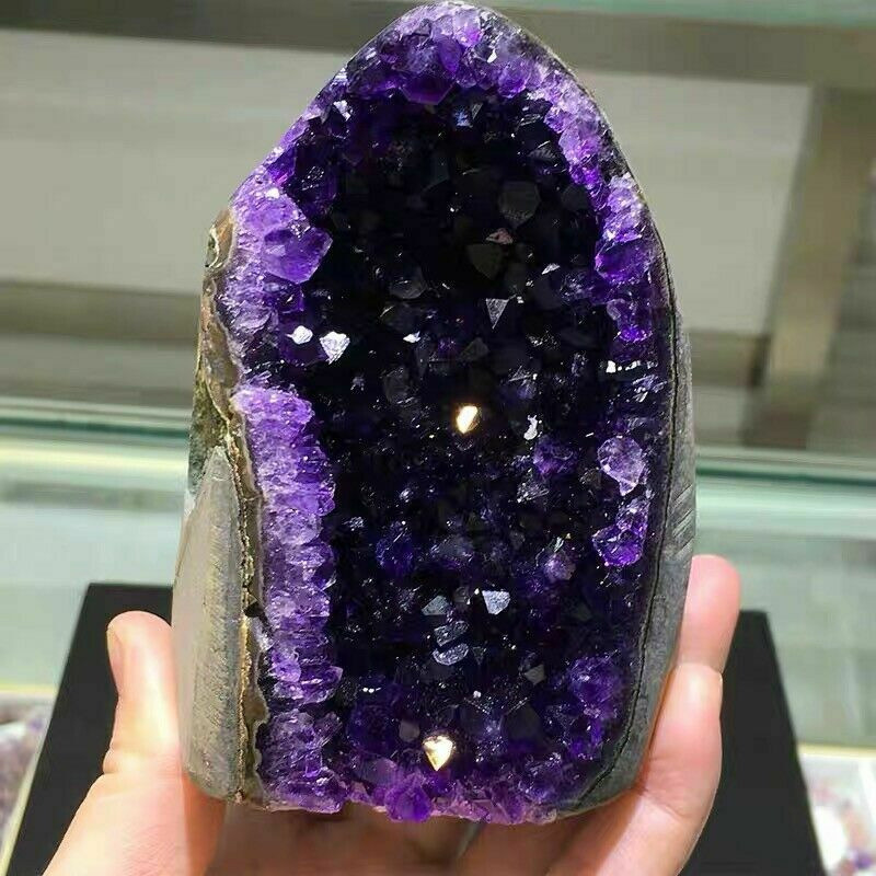 1pc Amethyst Crystal Geode Uruguayan Purple Free Standing Quartz Gift Collect 1pc Amethyst Crystal Geode Uruguayan Purple Free Standing Quartz Gift Collect