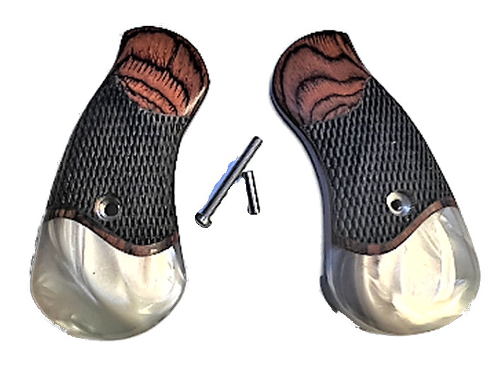 Grips for Rock Island M206 and M200 Rosewood checkered NEW replacement for OEM Grips for Rock Island M206 and M200 Rosewood checkered NEW replacement for OEM
