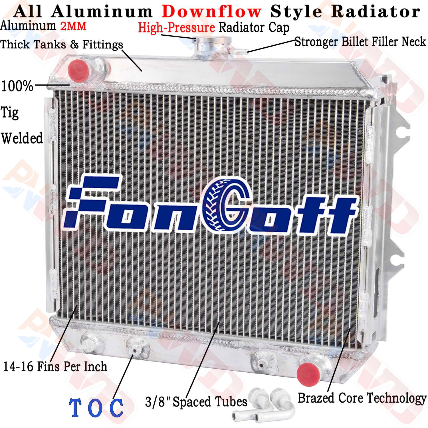 9360100100 3 Row Radiator For Caterpillar Mitsubishi MCFA Forklift 9360100100.