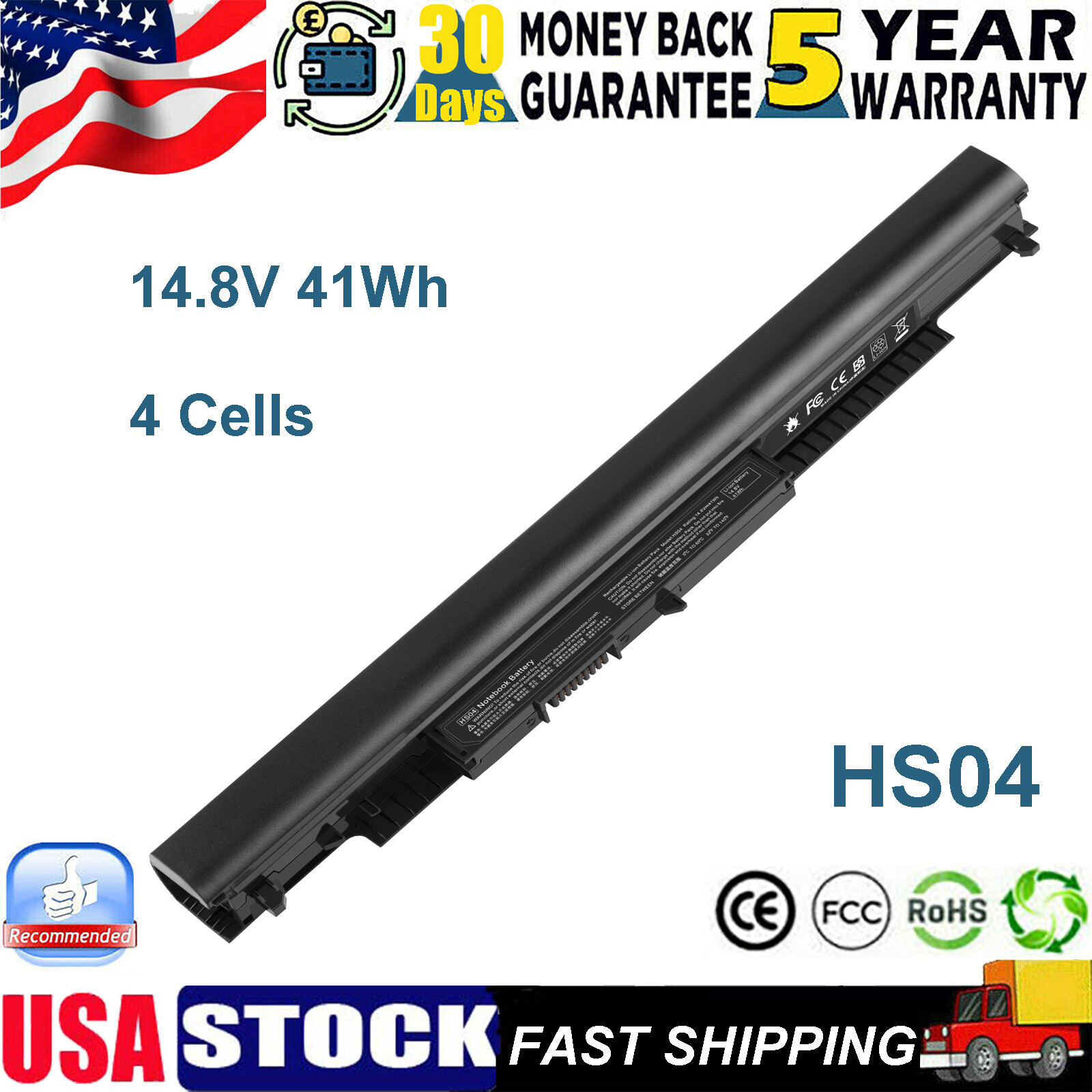 LOT 1-50 HS03 HS04 Battery for HP Spare 807957-001 807956-001 HSTNN-LB6V Laptop LOT 1-50 HS03 HS04 Battery for HP Spare 807957-001 807956-001 HSTNN-LB6V Laptop