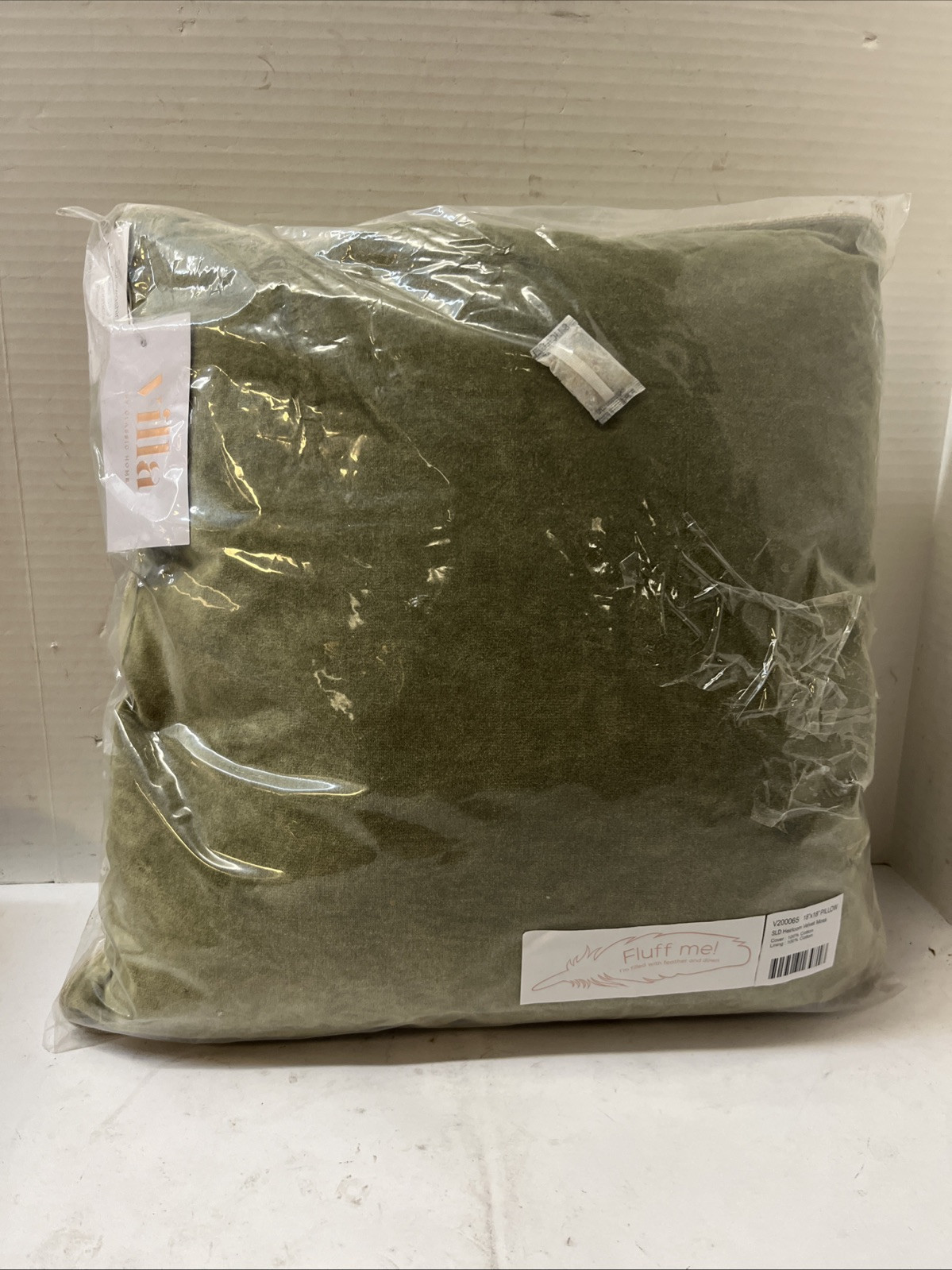 Villa by Classic Home SLD Heirloom Velvet Moss 18x18 Pillow V200065 Villa by Classic Home SLD Heirloom Velvet Moss 18x18 Pillow V200065