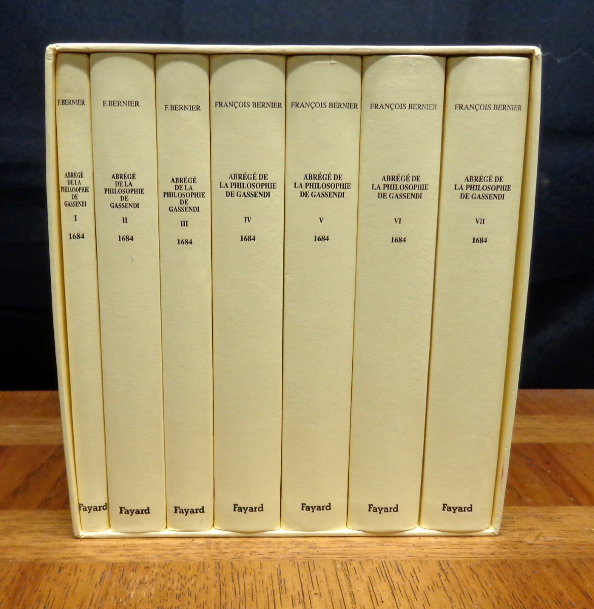 ABREGE DE LA PHILOSOPHIE DE GASSENDI - 7 VOLUMES Francois Bernier 1992