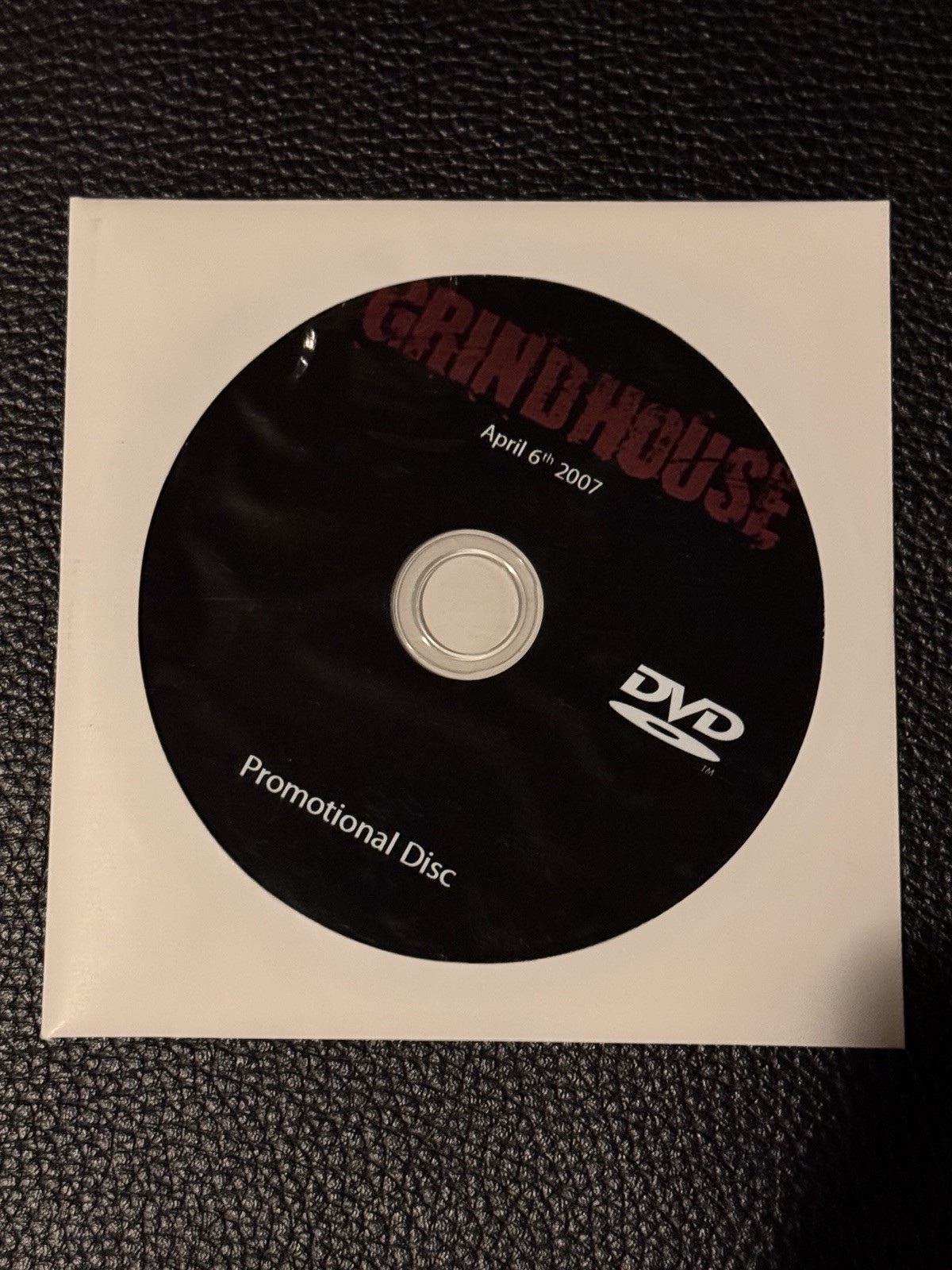 Grindhouse Double Feature Promotional DVD Disc 2007 Quentin Tarantino 