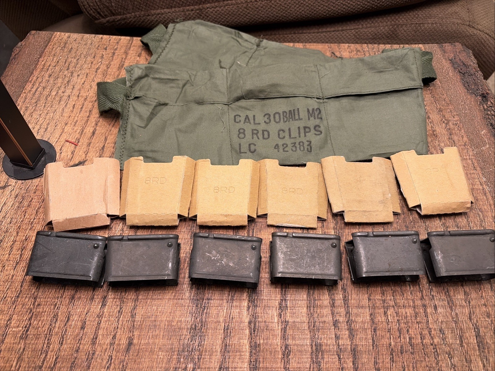 6 Original USGI M1 Garand Enbloc Clips + Lake City Bandolier Cardboard Inserts 6 Original USGI M1 Garand Enbloc Clips + Lake City Bandolier Cardboard Inserts
