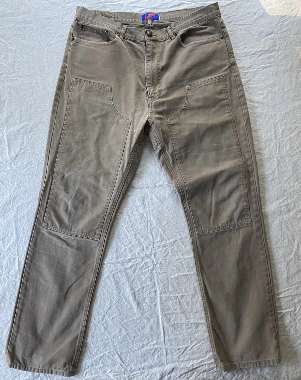 Best Made Co Field Pants 36x32 Double Knee Cotton Canvas Light Brown Workwear