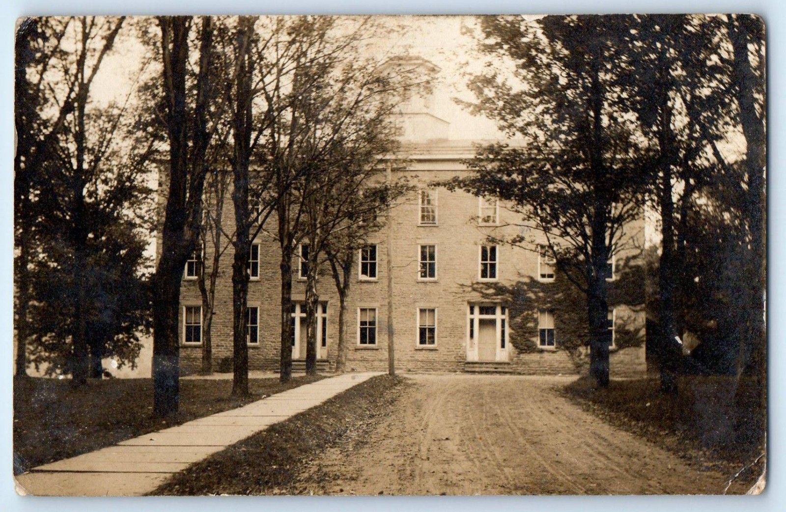 c1910\'s Stone Hall Building Franklin New York NY RPPC Photo Antique Postcard