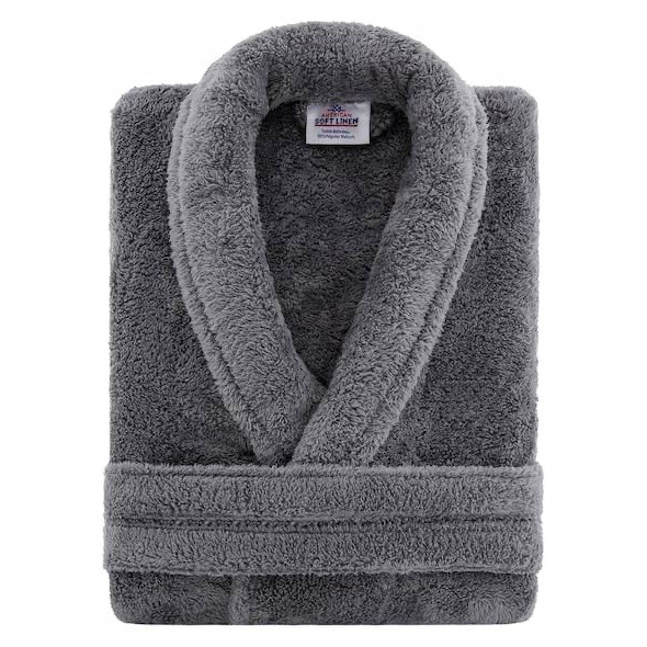 Brand new American Soft Linen Women’s 100% Cotton Terry Bathrobe – Soft, Large
