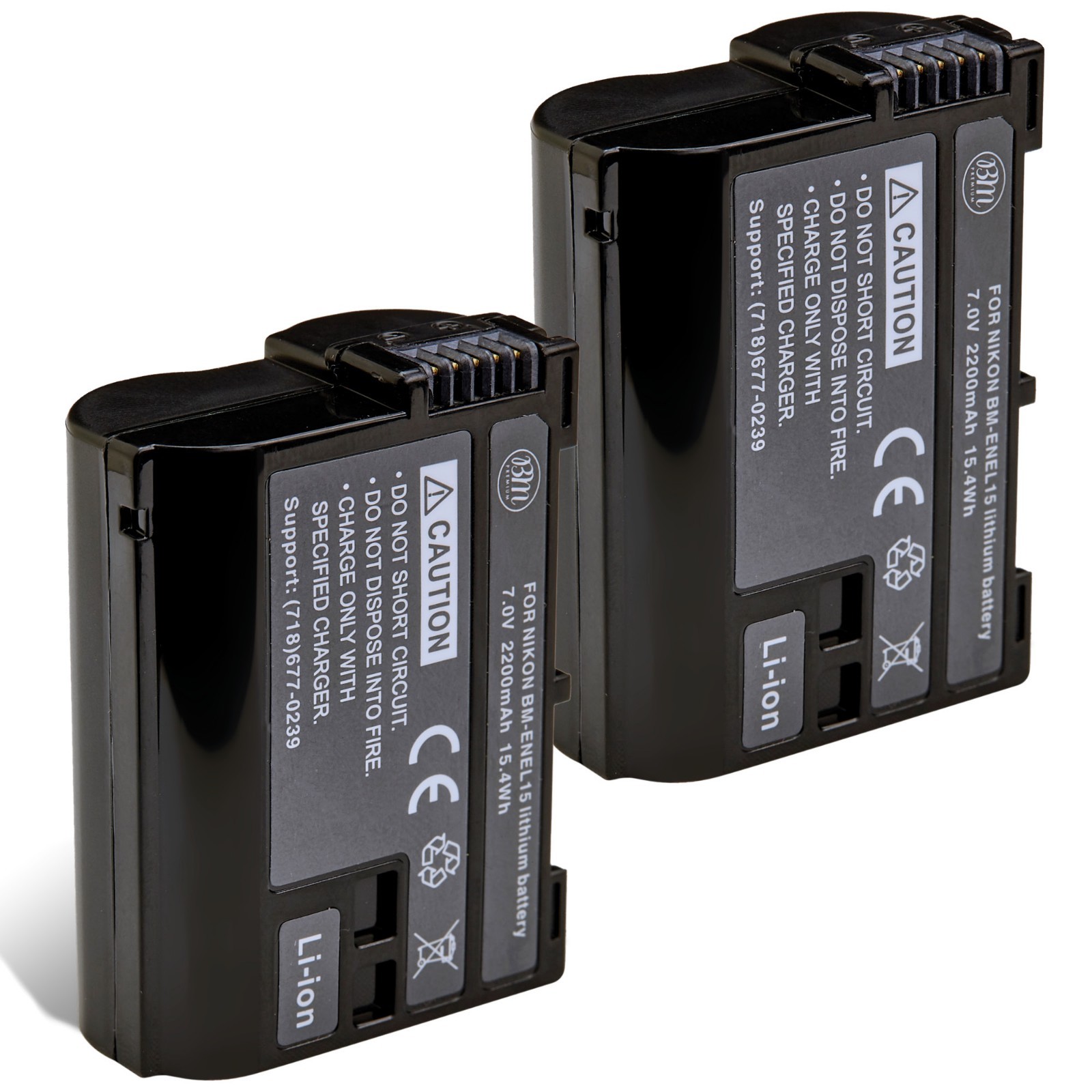BM Premium 2 EN-EL15 Batteries for Nikon 1 V1, D500, D600, D610, D750, D800 D810