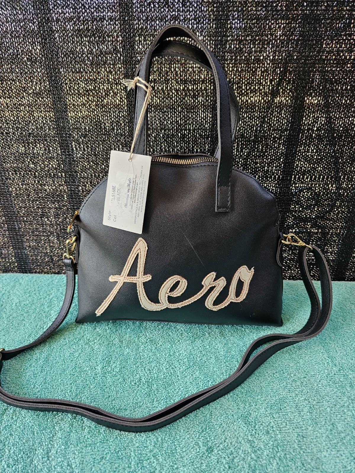 Aeropostale Women’s Girl\'s Crossbody Handbag Shoulder Bag - Aero Black & White