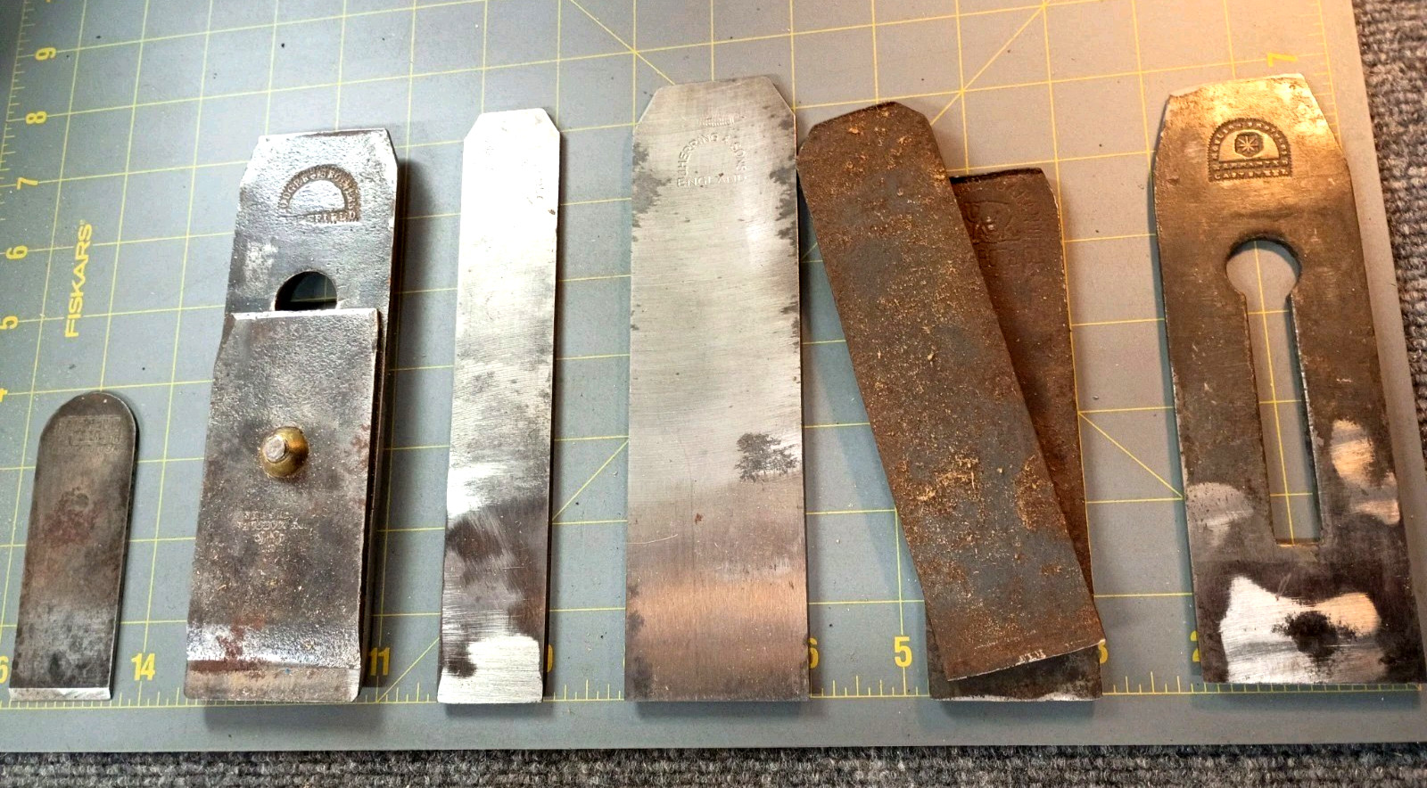 Vintage Plane Blade Lot Rodgers Moulson Peugot Herring Marked Mix Attic Find KN Vintage Plane Blade Lot Rodgers Moulson Peugot Herring Marked Mix Attic Find KN