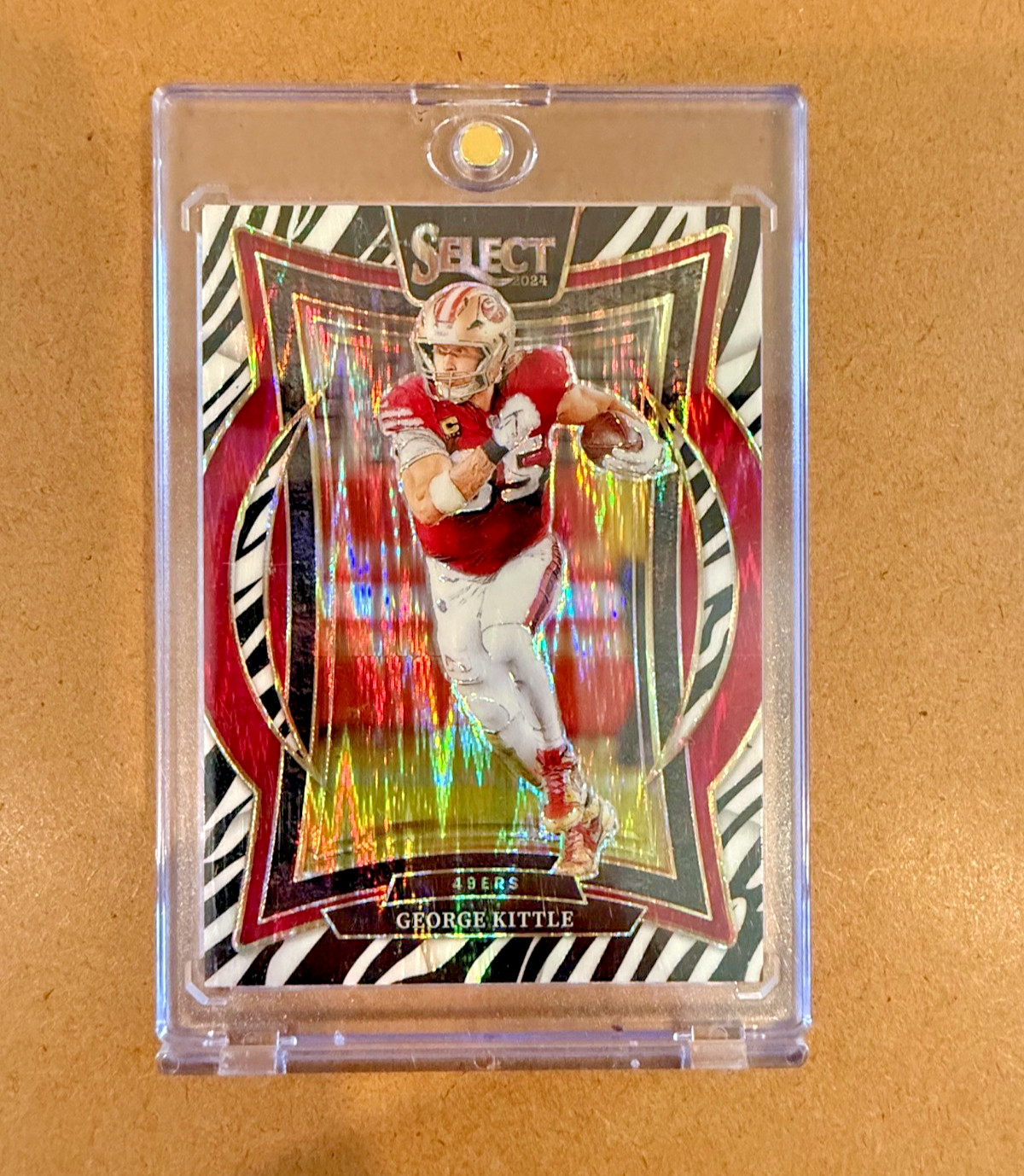 2024 Panini Select George Kittle #58 Zebra Prizm SSP Case Hit 49ers