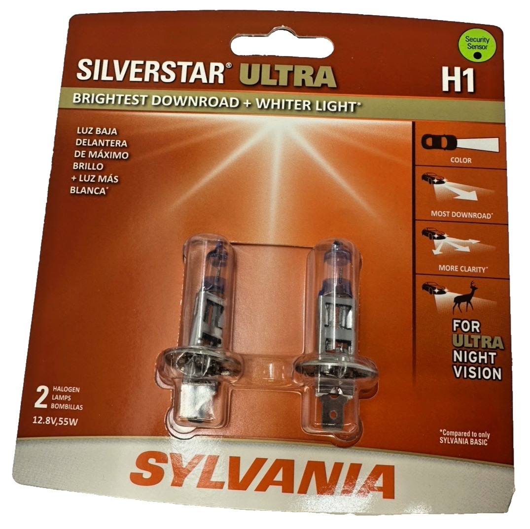 NEW 2 Pack of SYLVANIA H1 SilverStar Ultra Halogen Headlight Bulbs NEW 2 Pack of SYLVANIA H1 SilverStar Ultra Halogen Headlight Bulbs