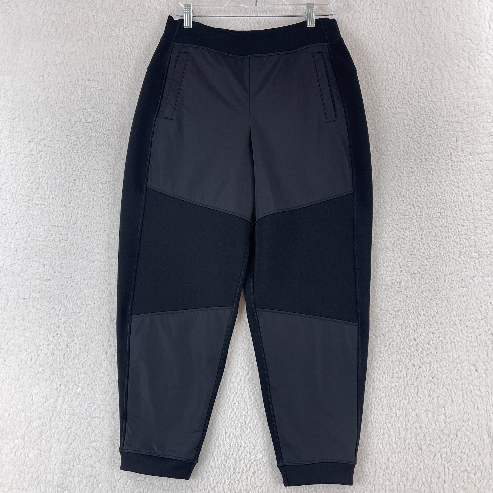 Athleta Get Set Hybrid Jogger Pants Womens M Black Pull On Stretch Athletic