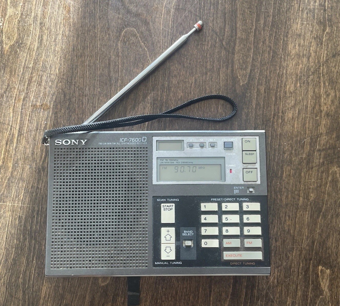 Sony ICF-7600D FM/LW/MW/SW PLL Synthesized Receiver Radio World Tested Works Sony ICF-7600D FM/LW/MW/SW PLL Synthesized Receiver Radio World Tested Works