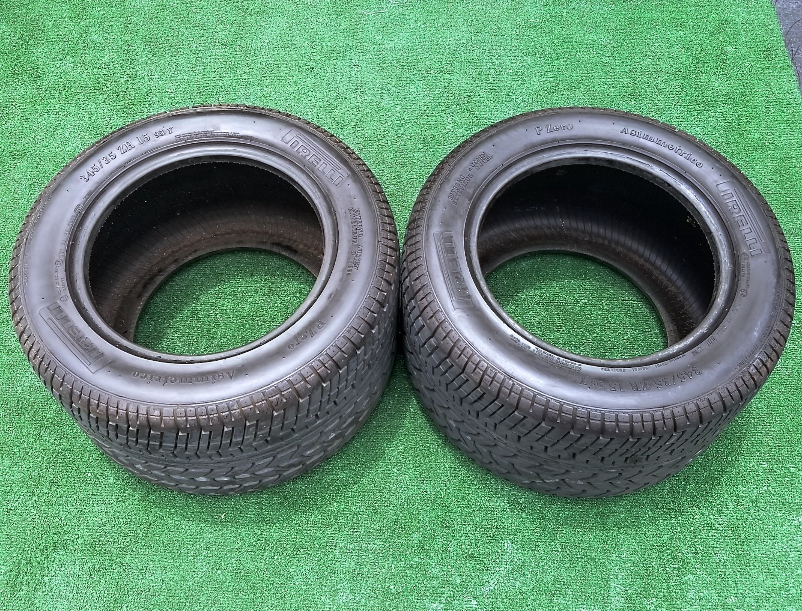 TWO 345/35R15 P Zero Asimmetrico Tires 95% 345/35ZR15 Lamborghini Countach PZERO