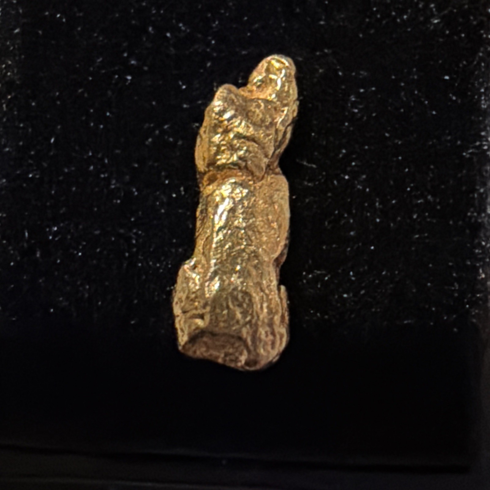 SWEDISH GOLD NUGGET  “THE TOTEM POLE” GOLD 23k+ .458g MUSEUM GRADE- SWEDEN