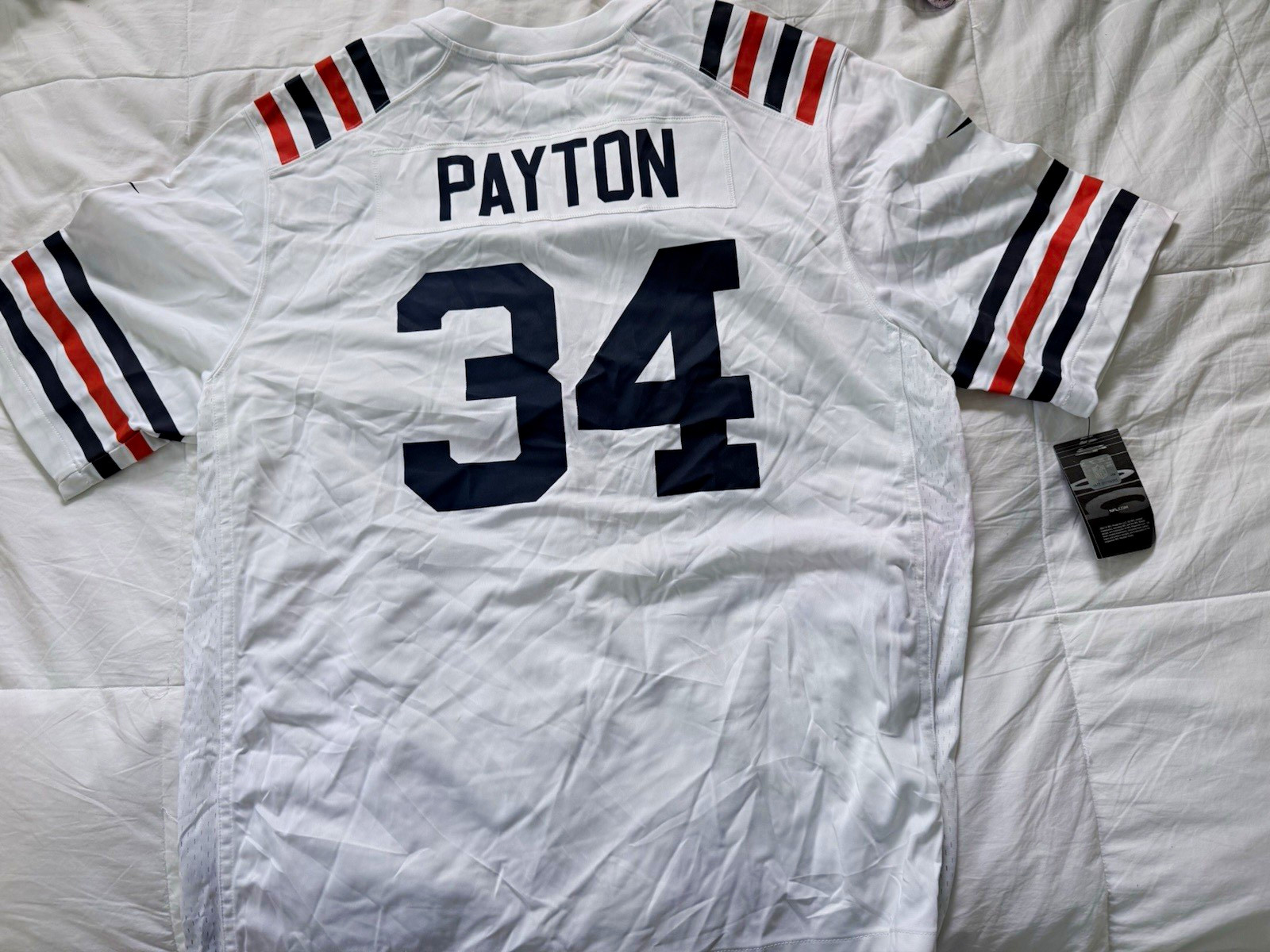 Nike Chicago Bears Walter Payton #34 Men's XL Jersey White Navy Orange NFL