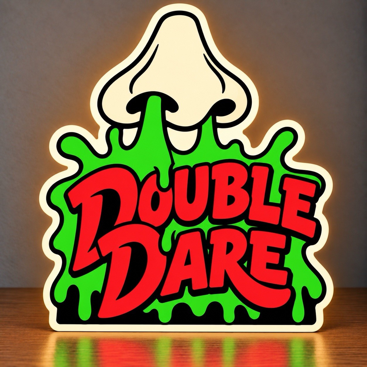 Double Dare Slime LightBox Display – Retro Nickelodeon Game Show Decor