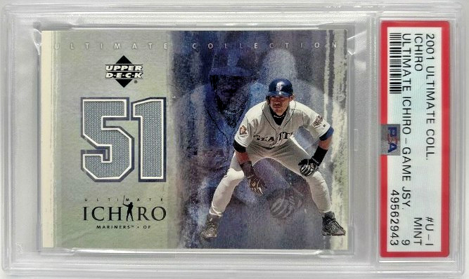 2001 UD Ultimate Collection Rookie Game Jersey #U-I Ichiro Suzuki RC SP GU PSA 9