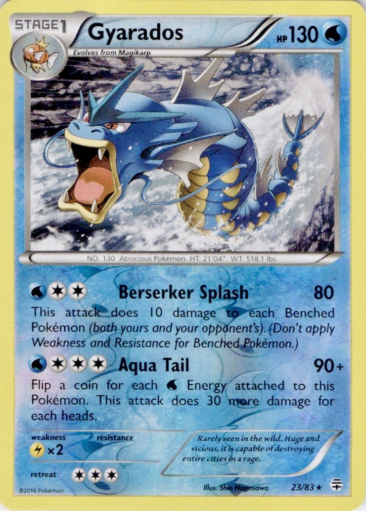 Gyarados 23/83 Rare Generations Pokemon Reverse Holo Near Mint