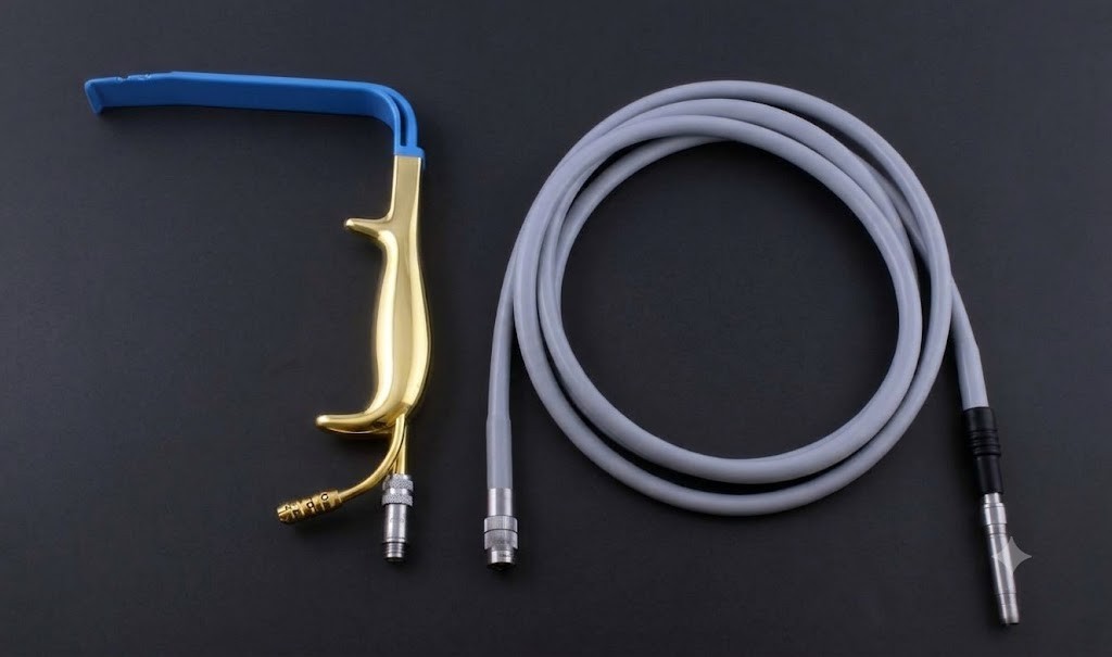Tebbetts Breast Retractor With Fiber Optic Cable For Breast Augmentation