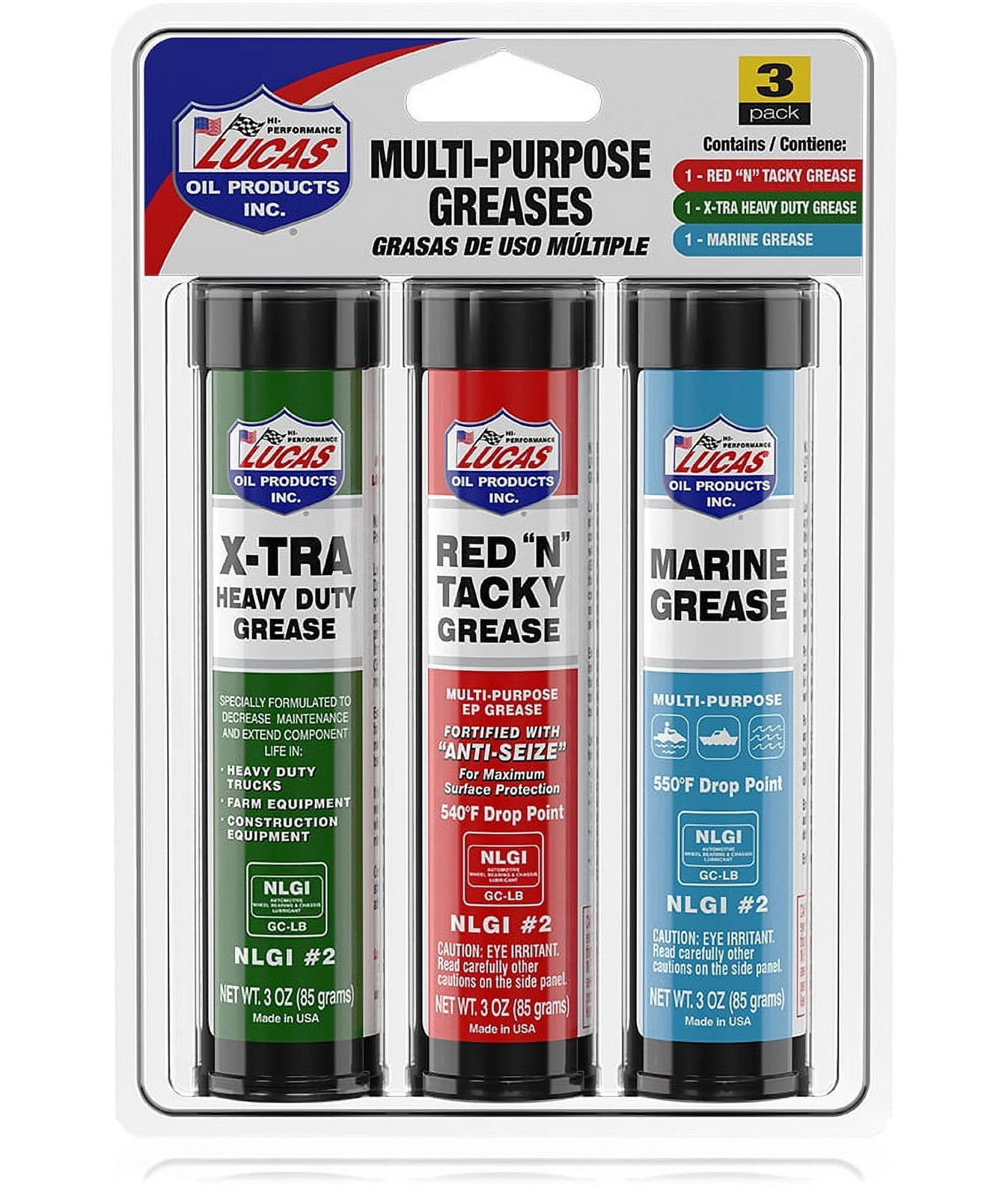 Multi-Purpose Assorted Grease 3 Packs of 3 Ounce Weight 0.19 Pound Length 5.25