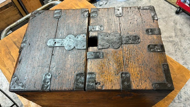 Pre-Civil War wooden ballot box Pre-Civil War wooden ballot box