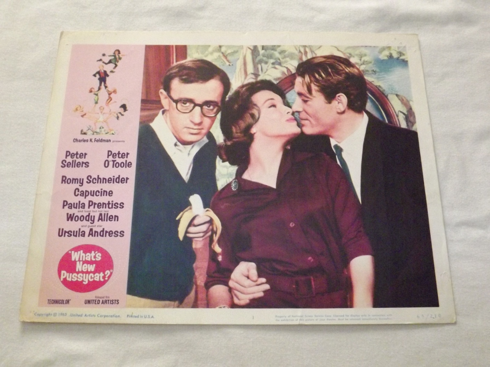 VINTAGE 1965 UNITED ARTISTS PETER SELLERS WHAT\'S NEW PUSSYCAT MOVIE POSTER VINTAGE 1965 UNITED ARTISTS PETER SELLERS WHAT\'S NEW PUSSYCAT MOVIE POSTER