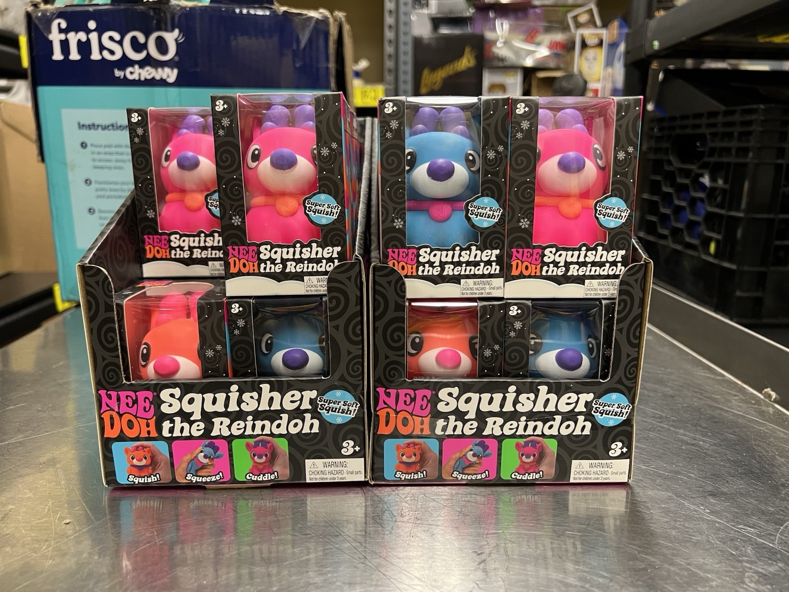 SUPER RARE AUTHENTIC Nee Doh Squisher the Reindoh Super Soft Squish Toy - PINK