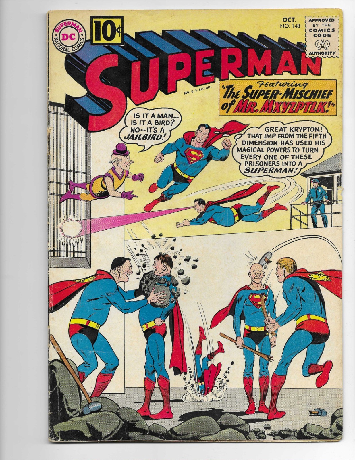 Superman 148 1961 DC Comics VG 4.0 Mr. Mxyzptlk Aquaman Krypto Bizarro