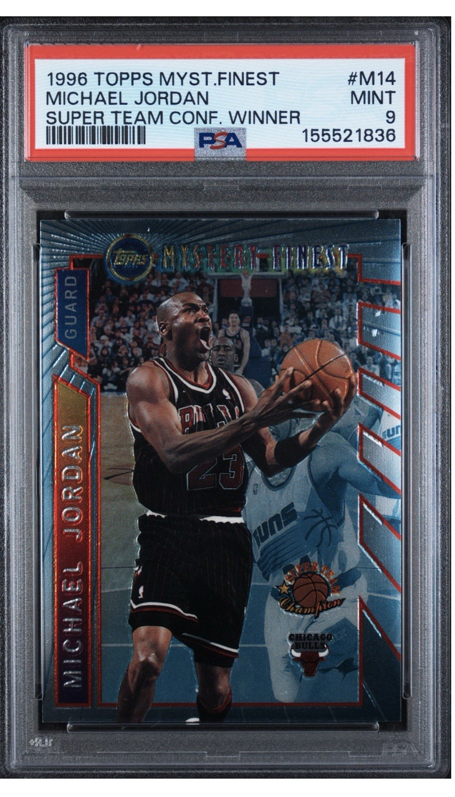 1996-97 Topps - Super Team Champions Mystery Finest Michael Jordan #M14 PSA 9🔥