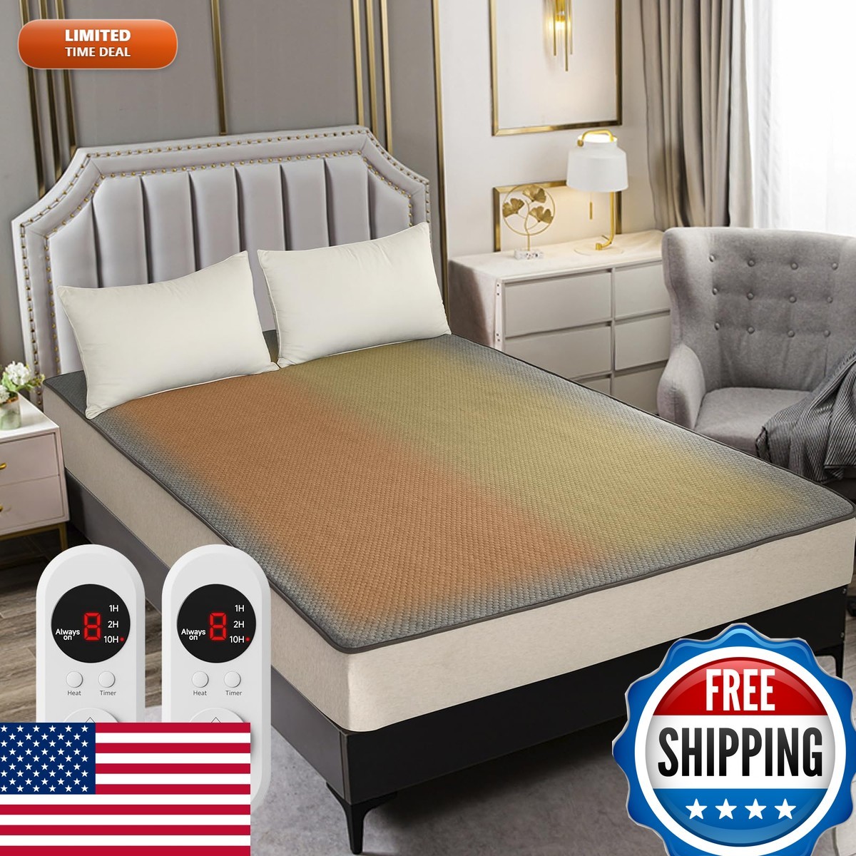Yueco UB001 Heated Mattress Pad - California King 78\ Yueco UB001 Heated Mattress Pad - California King 78\