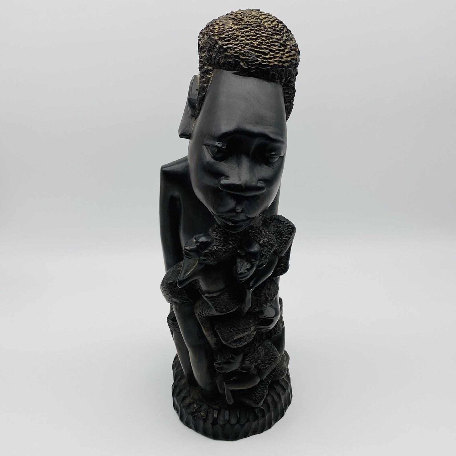 ANTIQUE AFRICAN FAMILY TREE CARVED PRIMITIVE TRIBAL STATUE SCULPTURE VINTAGE ANTIQUE AFRICAN FAMILY TREE CARVED PRIMITIVE TRIBAL STATUE SCULPTURE VINTAGE