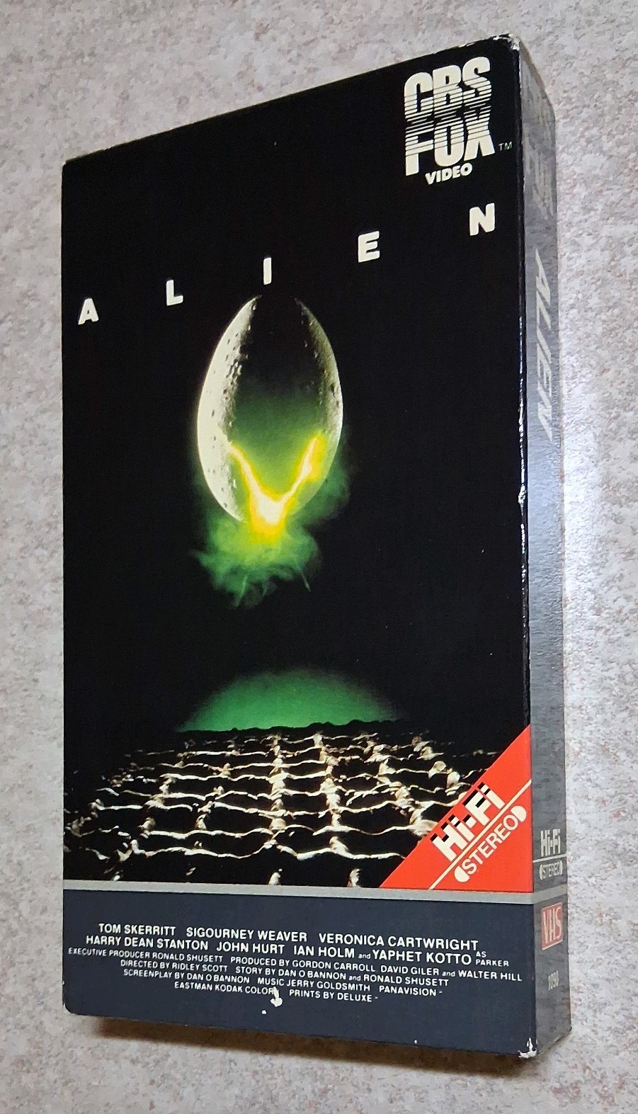 Alien 1979 Original CBS Fox VHS 1984 Release Ridley Scott HI-FI Red Label Vtg A+