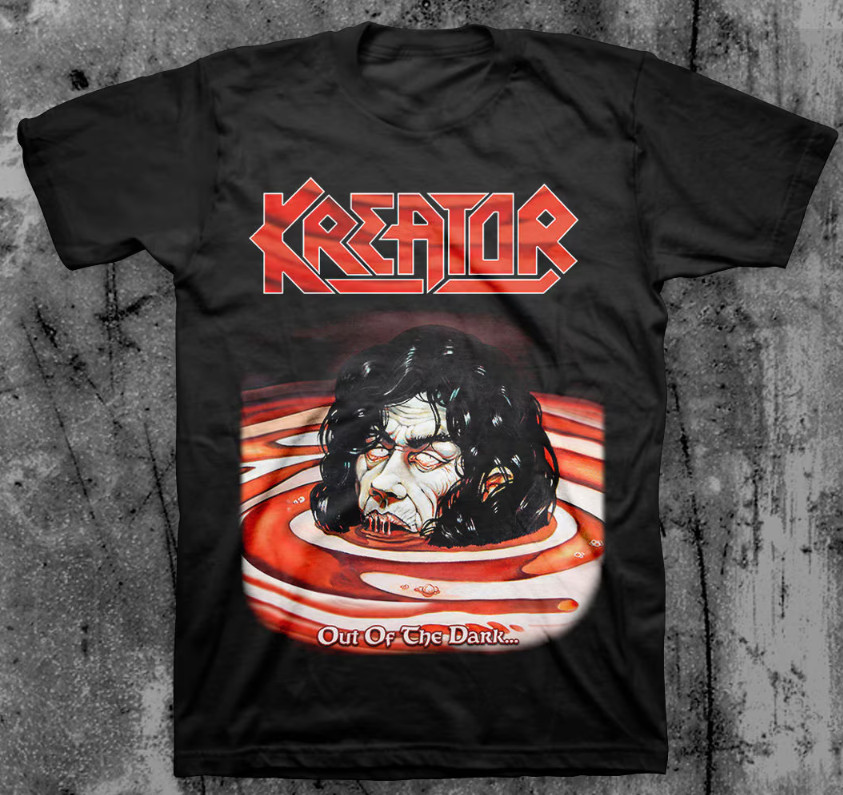 Vtg KREATOR Band Out Of The Dark Cotton Black All Size Unisex Shirt JJ261