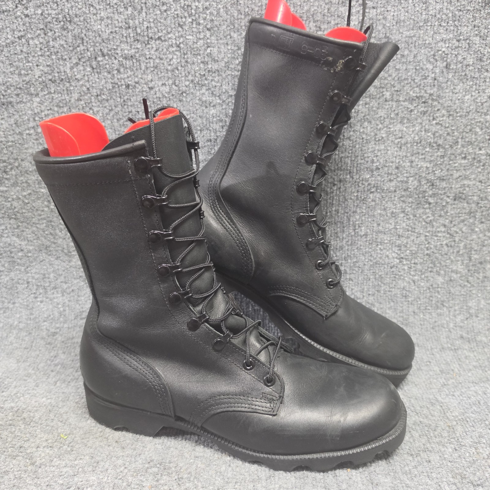 Vintage 2003 Ro-Search Black Leather Military Combat Boots Size 10R USA Made